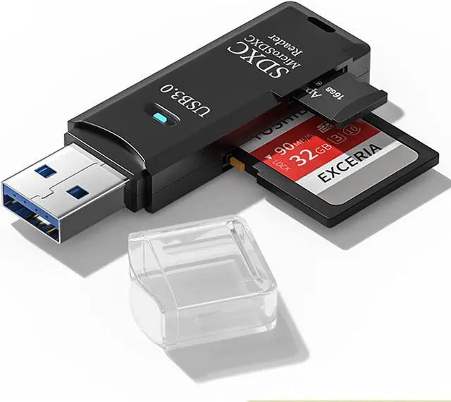 MicroSD + SD til USB-Kortlæser