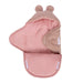 Baby Swaddle with Bear Ears – Powder Pink