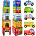 City Vehicles in Boxes Puzzle Cubes