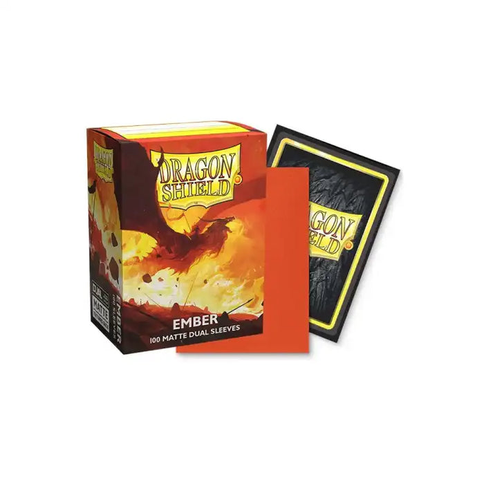 Dragon Shield: Dual Matte Sleeves (100 stk.) Kartotekskortlommer Dragon Shield Ember 