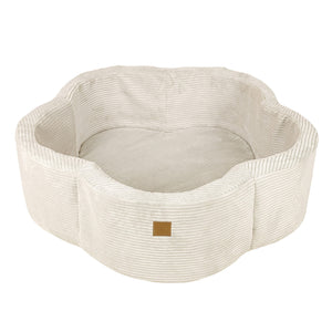 Rund Boldbassin til Baby, 93x30cm - Hvid/Vanilje Blomst