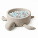 Foam Baby Ball Pit Without Balls - Turtle Oat Biscuit Beige Boucle