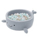 Foam Baby Ball Pit Without Balls - Whale Dusty Ice Blue Boucle