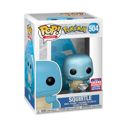 Funko Pop! Pokemon, Squirtle #504 (Diamond Collection) - ADLR Poké-Shop