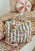 Large Make-Up Bag - Green Striped