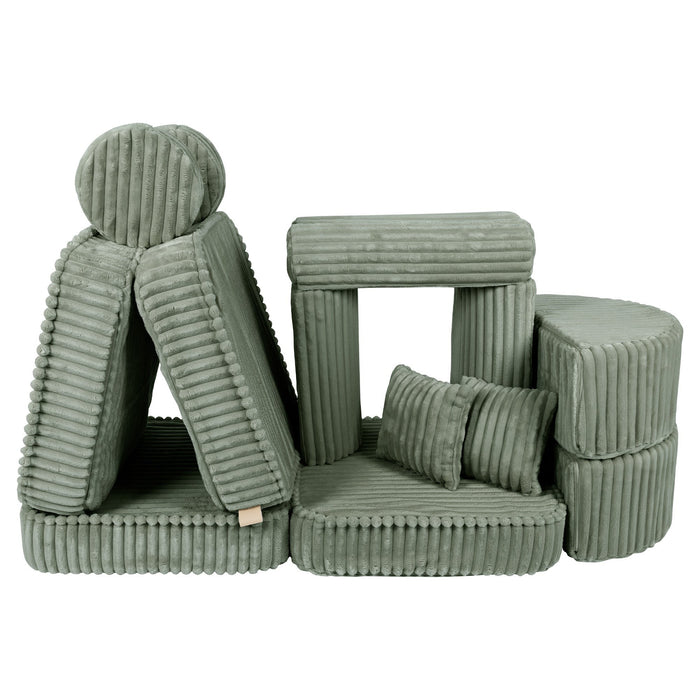 Medium Modular Sofa for Kids - Churros Sage Green Plus