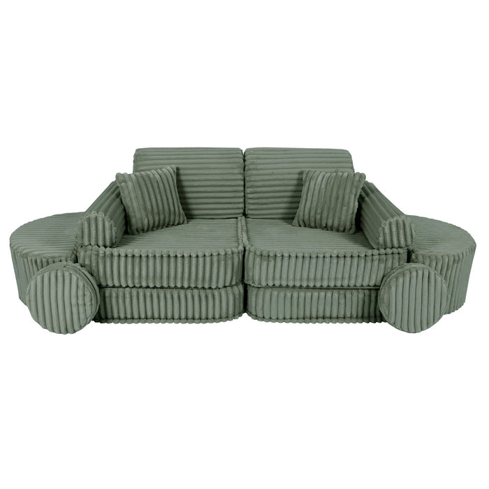 Medium Modular Sofa for Kids - Churros Sage Green Plus