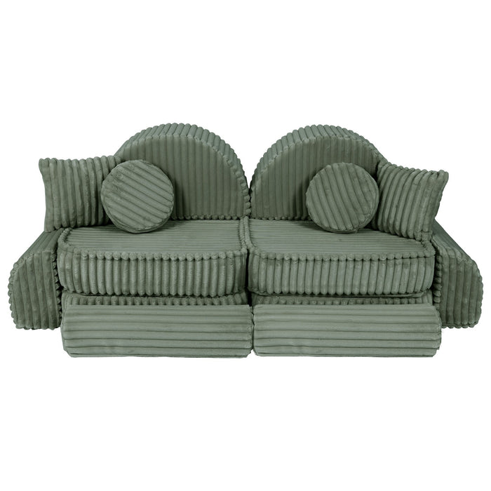Medium Modular Sofa for Kids - Churros Sage Green Plus