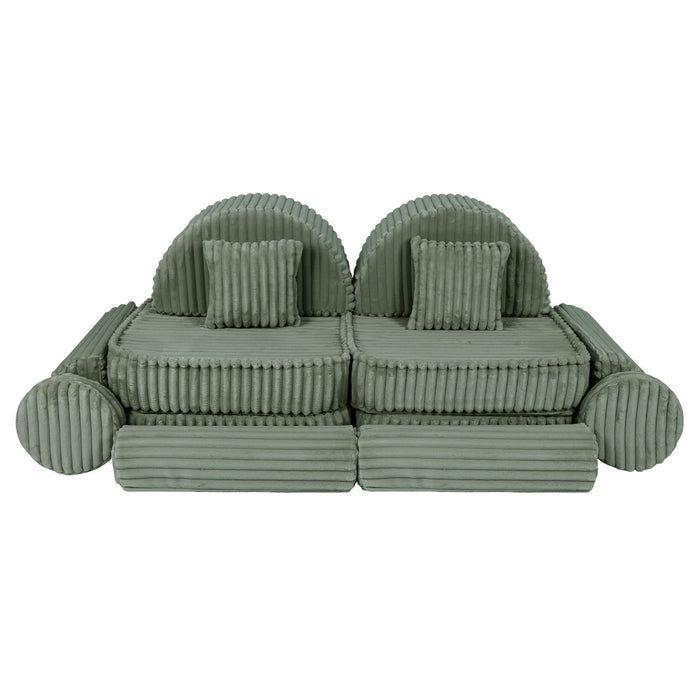 Medium Modular Sofa for Kids - Churros Sage Green Plus