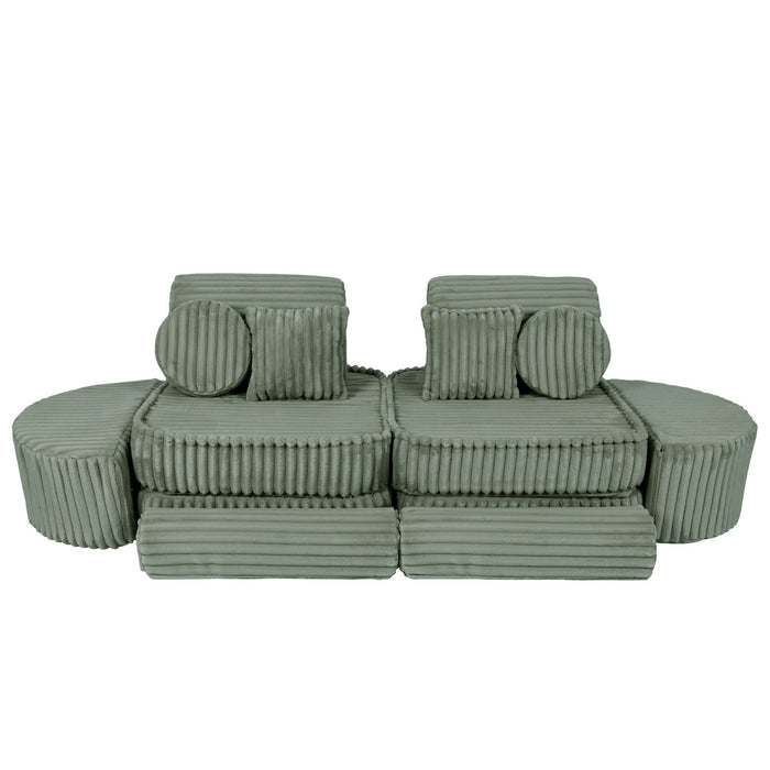 Medium Modular Sofa for Kids - Churros Sage Green Plus