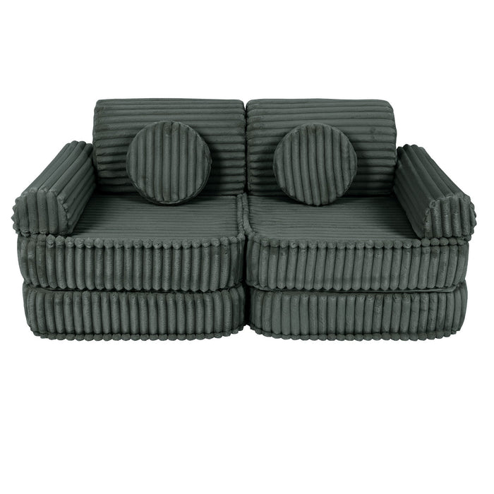 Medium Modular Sofa for Kids - Churros Forest Green