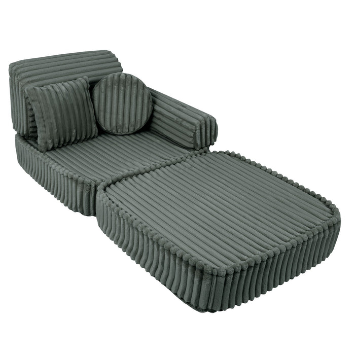 Medium Modular Sofa for Kids - Churros Forest Green