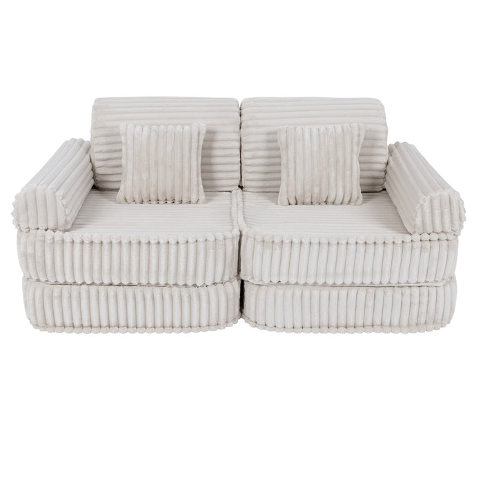 Medium Modular Sofa for Kids - Churros White