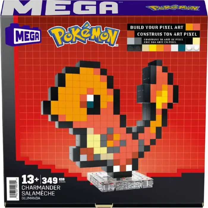 Mega Construx: Pokémon - Charmander Pixel Art - Construction Set - ADLR Poké-Shop