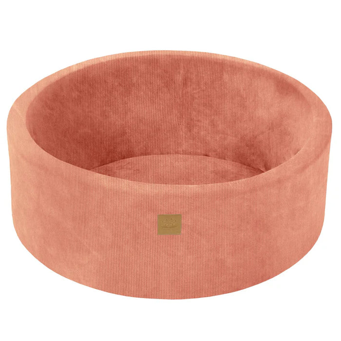 Rund Boldbassin med 200 Transparente Bolde, 90x30 cm – Apricot Velvet – MeowBaby®