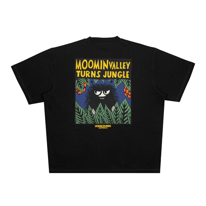 Moomin Jungle Heavy Unisex T-shirt - Black