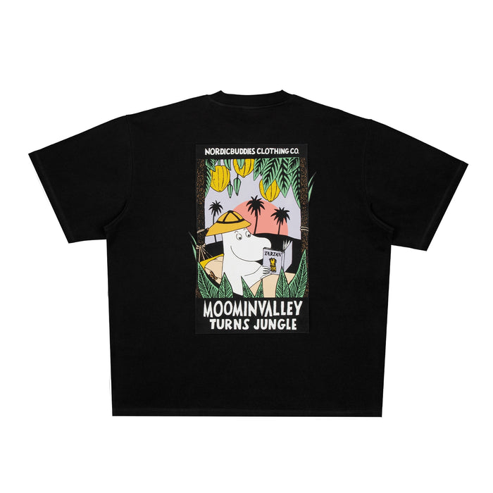 Moomin Jungle Heavy Unisex T-shirt - Black