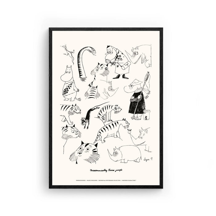 Moomin Jungle Poster, 30x40 cm