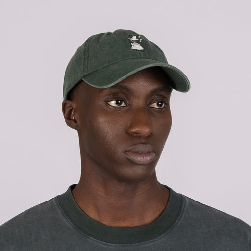 Novels Washed Denim Adult Cap - Green