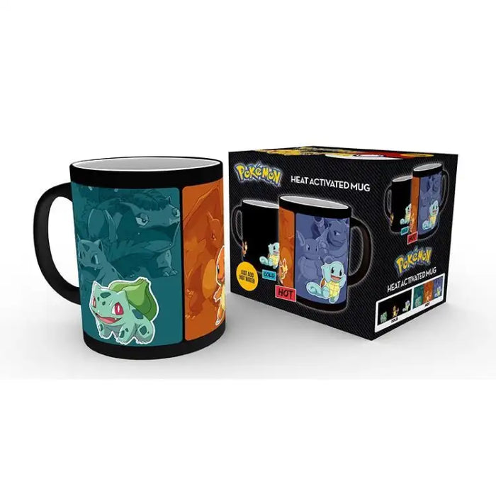 Pokemon: Bulbasaur/Squirtle/Charmander Farveskiftende Krus - ADLR Poké-Shop