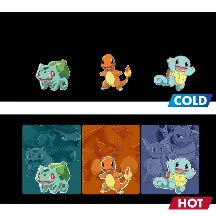 Pokemon: Bulbasaur/Squirtle/Charmander Farveskiftende Krus