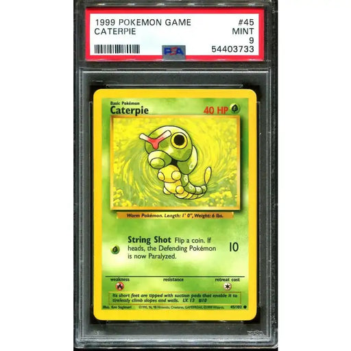 Pokemon: Caterpie #45 1999 - PSA 9 Mint