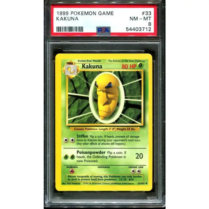 Pokemon: Kakuna #33 1999 - PSA 8 Near Mint