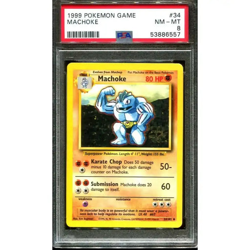 Pokemon: Machoke #34 1999 - PSA 8 Near Mint