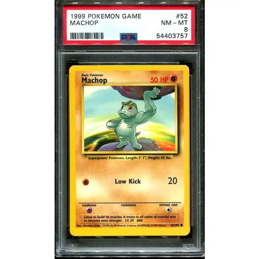 Pokemon: Machop #52 1999 - PSA 8 Near Mint