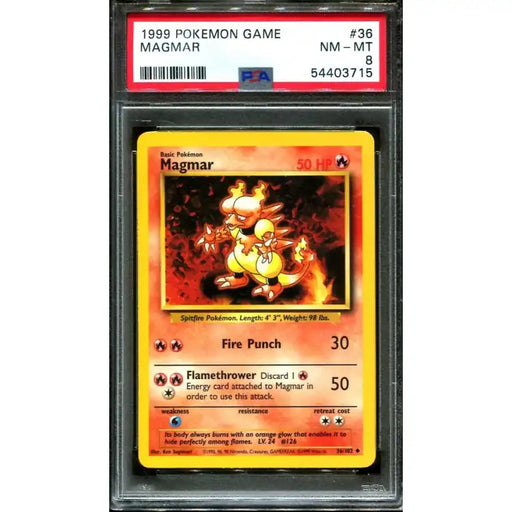 Pokemon: Magmar #36 1999 - PSA 8 Near Mint