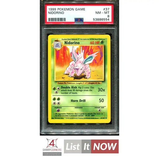 Pokemon: Nidorino #37 1999 - PSA 8 Near Mint