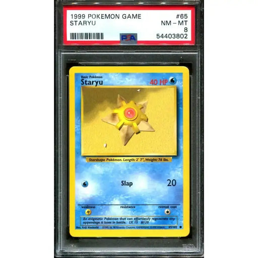 Pokemon: Staryu #65 1999 - PSA 8 Near Mint