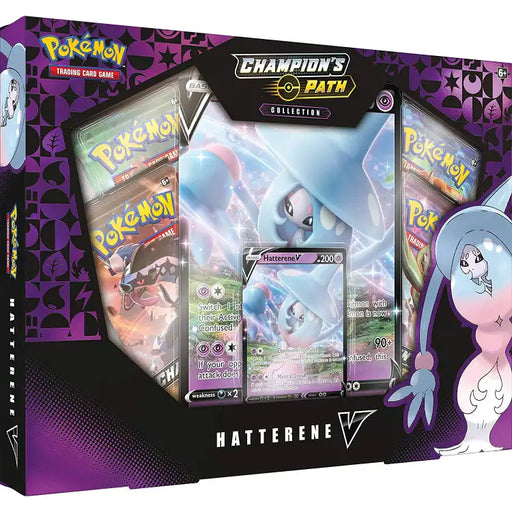 Pokemon SWSH: Champion’s Path Hatterene V Box - ADLR Poké-Shop