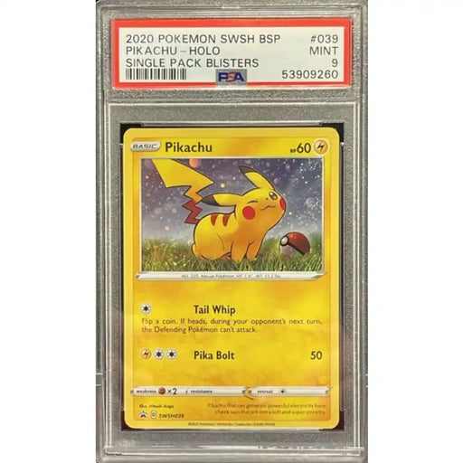 Pokemon SWSH: Pikachu Holo Promo #39, 2020 - PSA 9, Mint - ADLR Poké-Shop