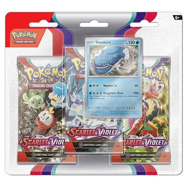 Pokémon TCG: Scarlet & Violet - 3-Pack Blister - Dondozo Samlekort Pokémon 