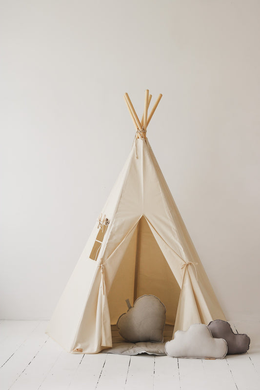 Tipi Telt til Børn - Beige: En Hyggelig Hule - Tipi telt til børn
