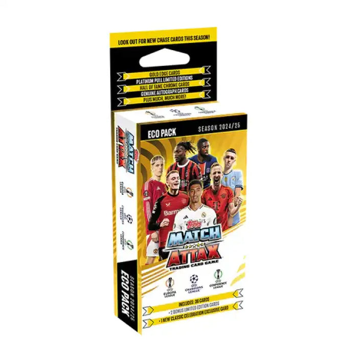 Topps: Match Attax Fodboldkort - UEFA Champions League Season 2024/25 - Eco Pack (36 kort + 2 Limited Edition) - ADLR Poké-Shop