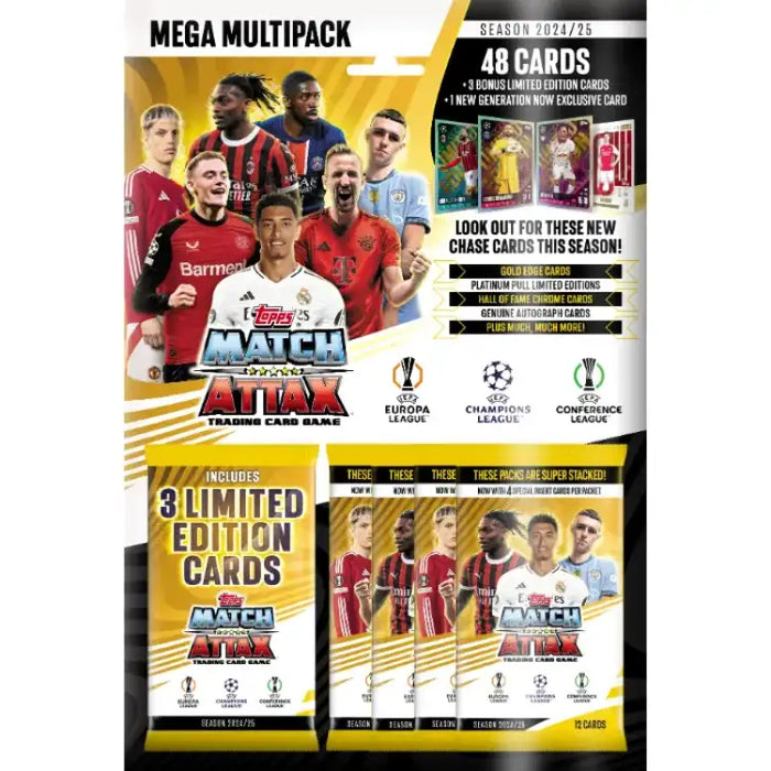 Topps: Match Attax Fodboldkort - UEFA Champions League Season 2024/25 - Mega Multipack - ADLR Poké-Shop