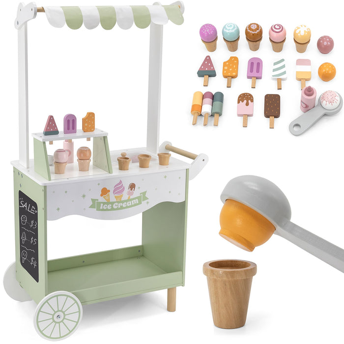Wooden Ice Cream Stand Mobile