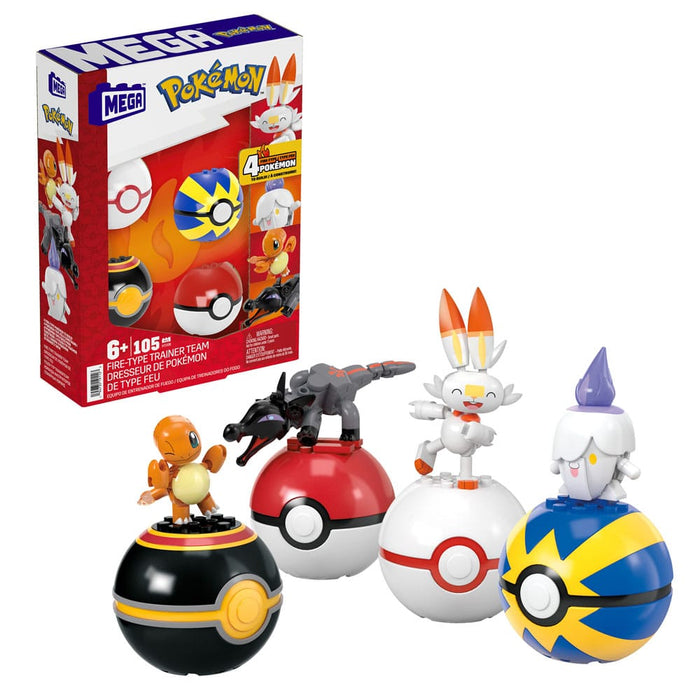 Mega Construx - Pokémon Fire-Type Train Team