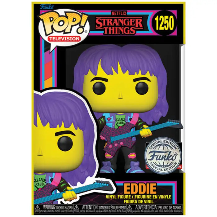 Funko POP! - Stranger Things: Eddie with Guitar Black Light