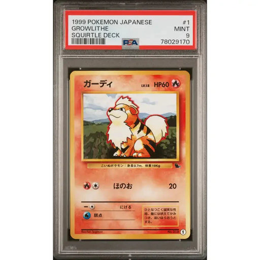 Pokemon, 1999: Growlithe #1 - PSA 9, Mint - ADLR Poké-Shop