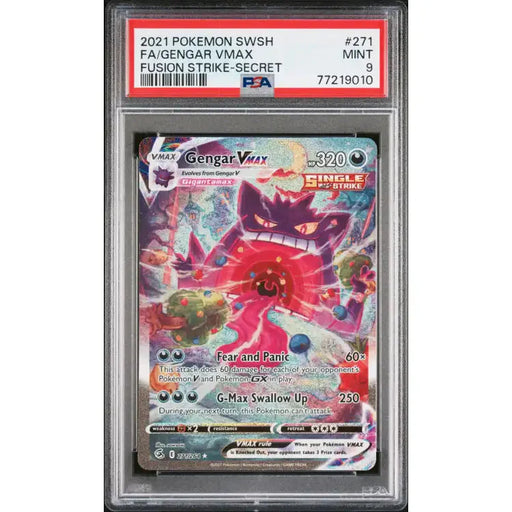 Pokemon Fusion Strike: Gengar VMAX #271 - PSA 9 Mint