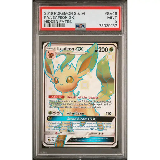 Pokemon Hidden Fates: Leafeon GX #SV46 - PSA 9, Mint - ADLR Poké-Shop