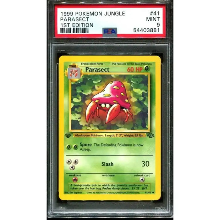 Pokemon Jungle: 1st Edition Parasect #41 1999 - PSA 9 Mint