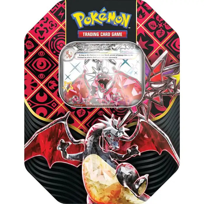 Pokemon S&V: Paldean Fates Tin Box (Charizard/Great Tusk/Iron Treads) - ADLR Poké-Shop