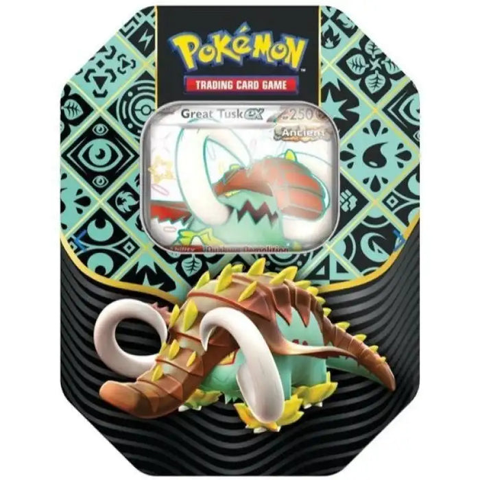 Pokemon S&V: Paldean Fates Tin Box (Charizard/Great Tusk/Iron Treads) - ADLR Poké-Shop