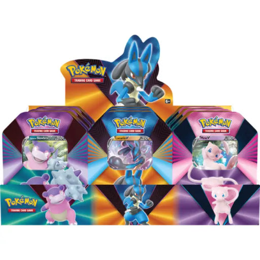 Pokemon SWSH: Mew/Slowbro/Lucario V Forces Tin - ADLR Poké-Shop