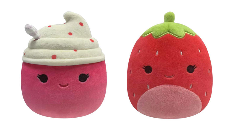 Squishmallow: Flip a Mallows, Jordbær/Is (13cm) Bamse